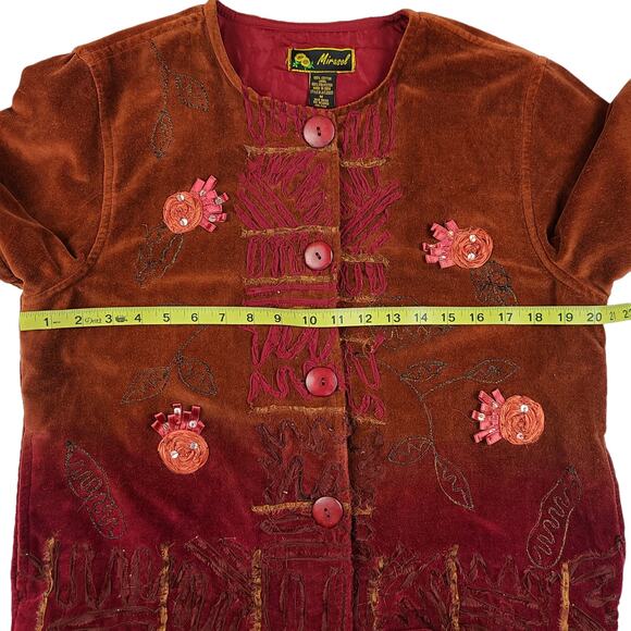 Vintage Mirasol Blazer Jacket Velvet Size Medium - Picture 3 of 5